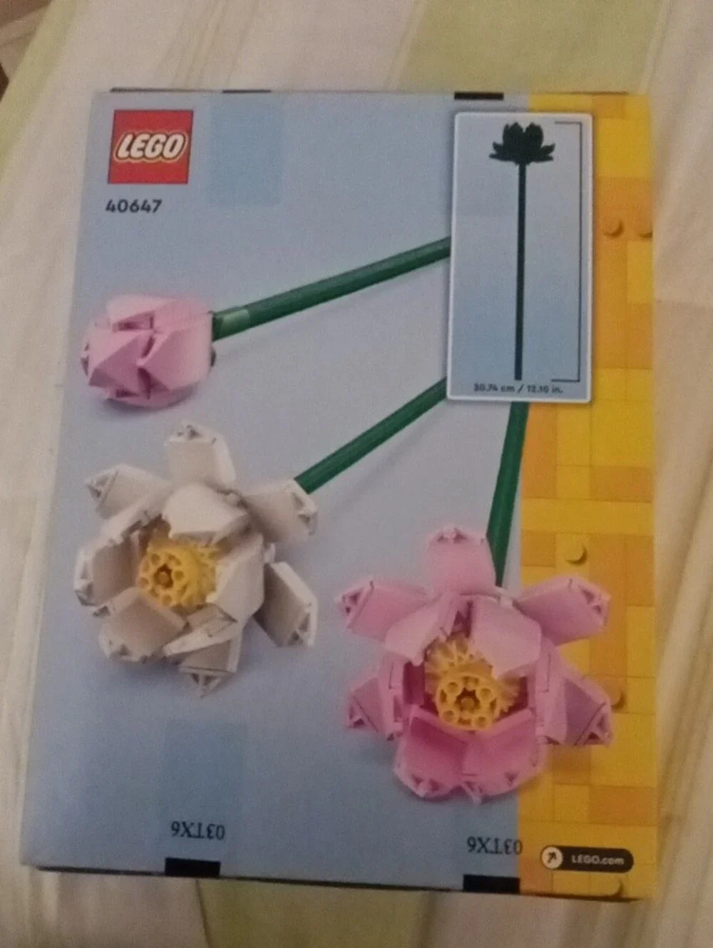 LEGO Pink and White Lotus Flower Stem Decorations